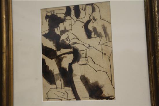 § David Bomberg (1890-1957) Ghetto Theatre study 10 x 7.5in.